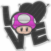 Love Toad - Roze Sticker (Voorkant)