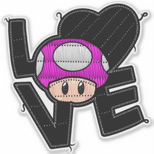 Love Toad - Roze Sticker (Voorkant)