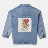 Love Together Forever Quote Denim Jacket (Achterkant)