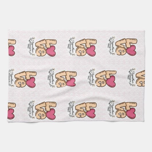 Love Together Forever Quote Theedoek (Horizontaal)