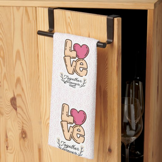 Love Together Forever Quote Theedoek (Derde Gevouwen)