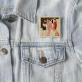 Love Token (w/c op papier) Vierkante Button 5,1 Cm (In situ)