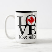 LOVE Toronto 15 oz Tweekleurige Koffiemok (Links)