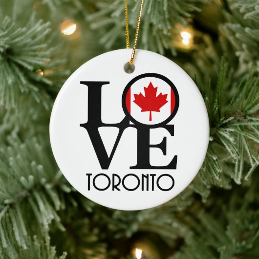 LOVE Toronto Keramisch Ornament (Boom)