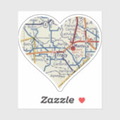 Love Tracy CA Map Sticker (Vel)