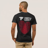 LOVE TRANCE FAMILY logo + hart achterin T-shirt (Achterkant volledig)
