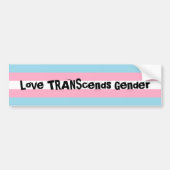 Love TRANScends Gender Bumpersticker (Voorkant)