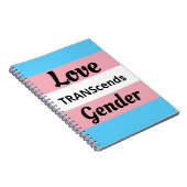 Love TRANScends Gender - Transgender Pride Notitieboek (Rechterzijde)