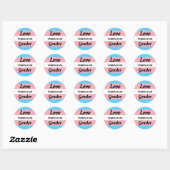Love TRANScends Gender - Transgender Pride  Ronde Sticker (Vel)