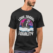 Love Trash & Equality Opossum Bisexual Flag Bi Pri T-shirt (Voorkant)