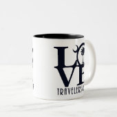 LOVE Travelers Rest 11oz Mok met tweetone koffie (Voorkant rechts)