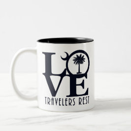 LOVE Travelers Rest 11oz Mok met tweetone koffie