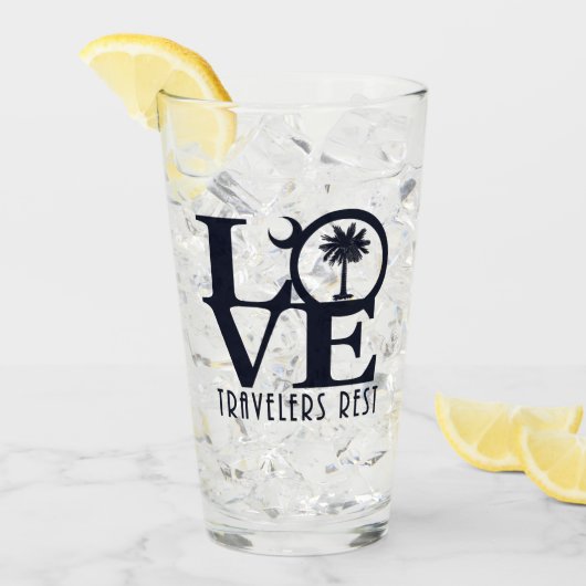 LOVE Travelers Rest 11oz Mok met tweetone koffie Glas (Voorkant ijs)