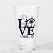 LOVE Travelers Rest 11oz Mok met tweetone koffie Glas (Voorkant)