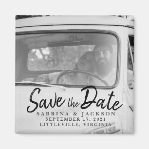 Love Travels Foto - Save the Date Magneet