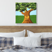 Love Tree aangepaste naam omwikkeld canvas afdrukk (Insitu (Slaapkamer))