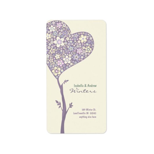LOVE TREE-adreslabel Etiket (Voorkant)