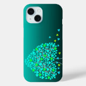 Love Tree Blauwgroen iPhone hoesje (Achterkant)