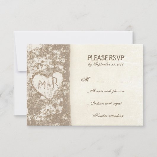 Love tree bruiloft RSVP kaarten Kaartje (Voorkant)