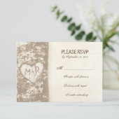 Love tree bruiloft RSVP kaarten Kaartje (Staand voorkant)