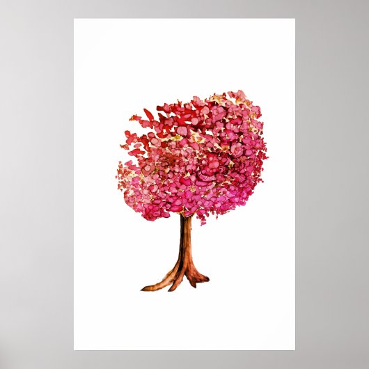 Love Tree Cherry Blossom Poster (Voorkant)