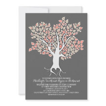 Love tree elegante moderne bruiloft uitnodigingen