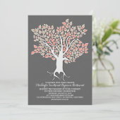 Love tree elegante moderne bruiloft uitnodigingen (Staand voorkant)