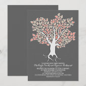 Love tree elegante moderne bruiloft uitnodigingen (Voorkant / Achterkant)