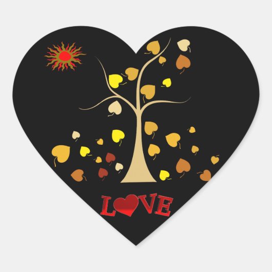 Love Tree Heart Sticker (Voorkant)