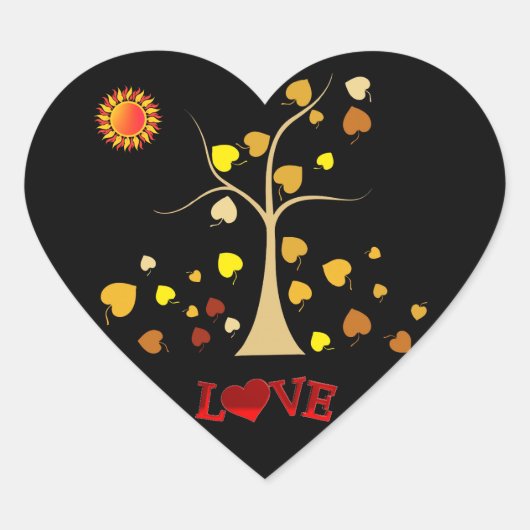 Love Tree Heart Sticker (Voorkant)
