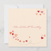 Love Tree Hearts Bruiloft Douche Uitnodiging (Achterkant)