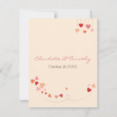 Love Tree Hearts Bruiloft Sla de datum op Save The Date (Achterkant)