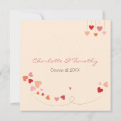 Love Tree Hearts bruiloft uitnodiging (Achterkant)