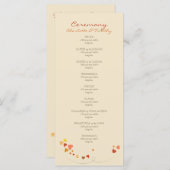 Love Tree Hearts huwelijksprogramma Programmakaart (Voorkant / Achterkant)