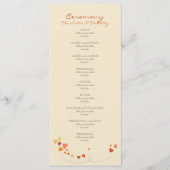 Love Tree Hearts huwelijksprogramma Programmakaart (Voorkant)