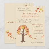 Love Tree Hearts Rehearings Dinner Invitation Kaart (Voorkant / Achterkant)