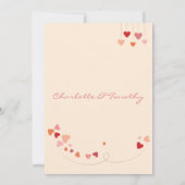 Love Tree Hearts repetitie diner uitnodiging (Achterkant)