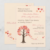 Love Tree Hearts repetitie diner uitnodiging (Voorkant / Achterkant)