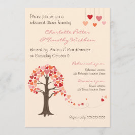 Love Tree Hearts repetitie diner uitnodiging