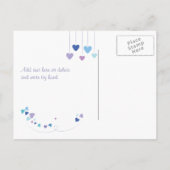 Love Tree Hearts Winter Wedding Save the Date Aankondigingskaart (Achterkant)