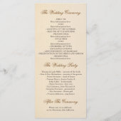  Love Tree huwelijksprogramma's Programmakaart (Achterkant)