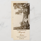  Love Tree huwelijksprogramma's Programmakaart (Voorkant / Achterkant)