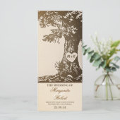  Love Tree huwelijksprogramma's Programmakaart (Staand voorkant)