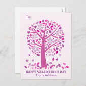 Love Tree Kinder School Klaslokaal Valentijn Kaart (Voorkant / Achterkant)