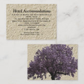 Love Tree Lila Hotel Accommododatie Insert Cards Informatiekaartje (Voorkant / Achterkant)