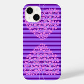 Love Tree Paarse Hart iPhone Case (Achterkant)