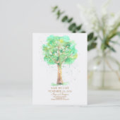 Love Tree Romantische Waterverf Save the Date Aankondigingskaart (Staand voorkant)
