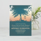  Love Tree Rustic Wedding Invites Kaart (Staand voorkant)