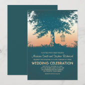 Love Tree Rustic Wedding Invites Kaart (Voorkant / Achterkant)