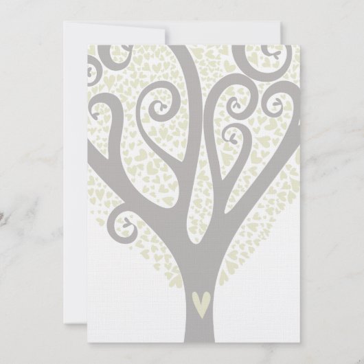 Love Tree Wedding Kaart (Achterkant)